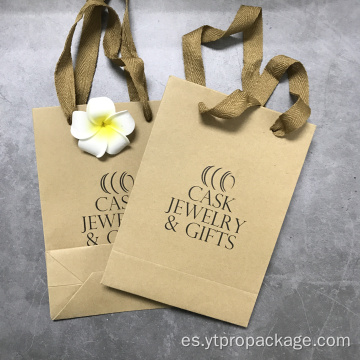 Bolsa de ropa de paquete kraft de compras con logotipo personalizado